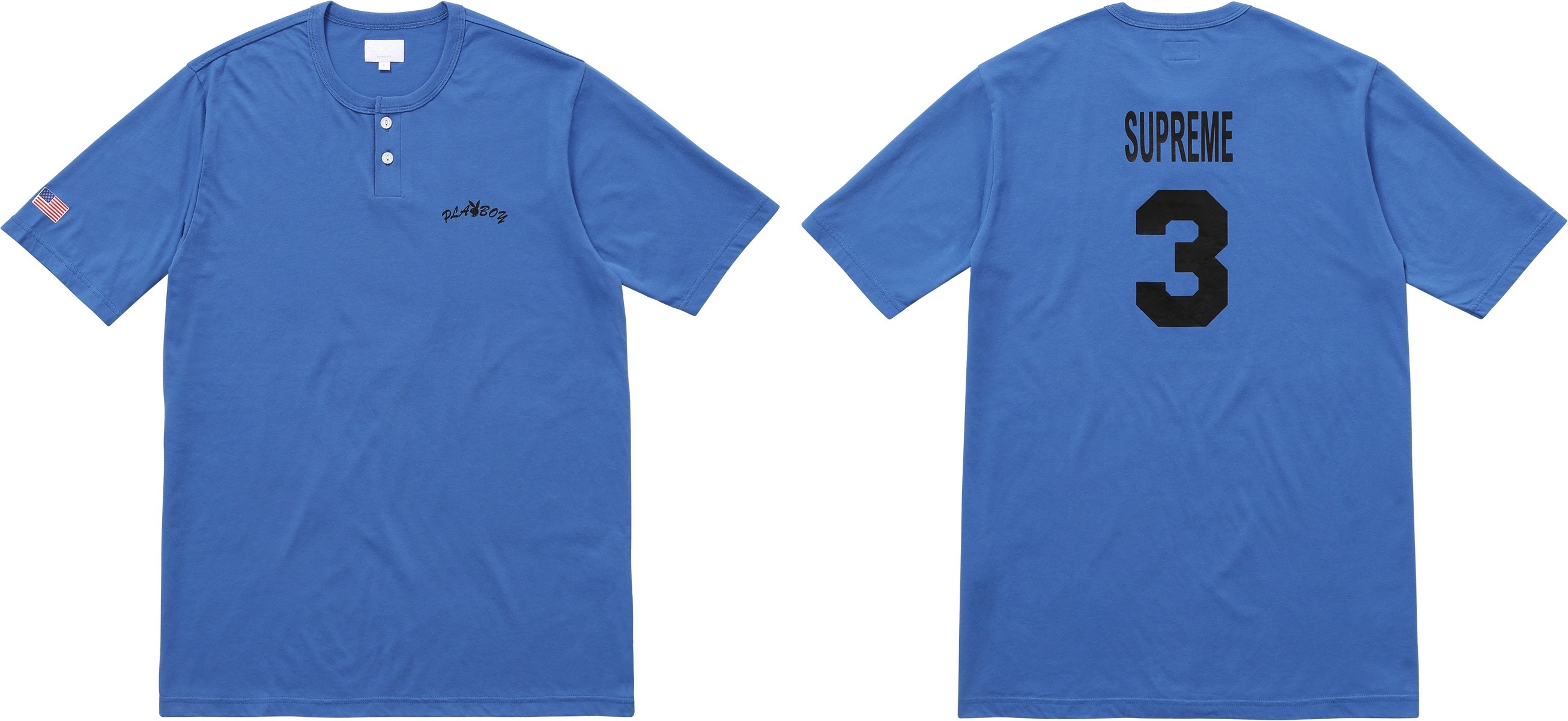 Supreme®/Playboy© S/S Henley Top view 2
